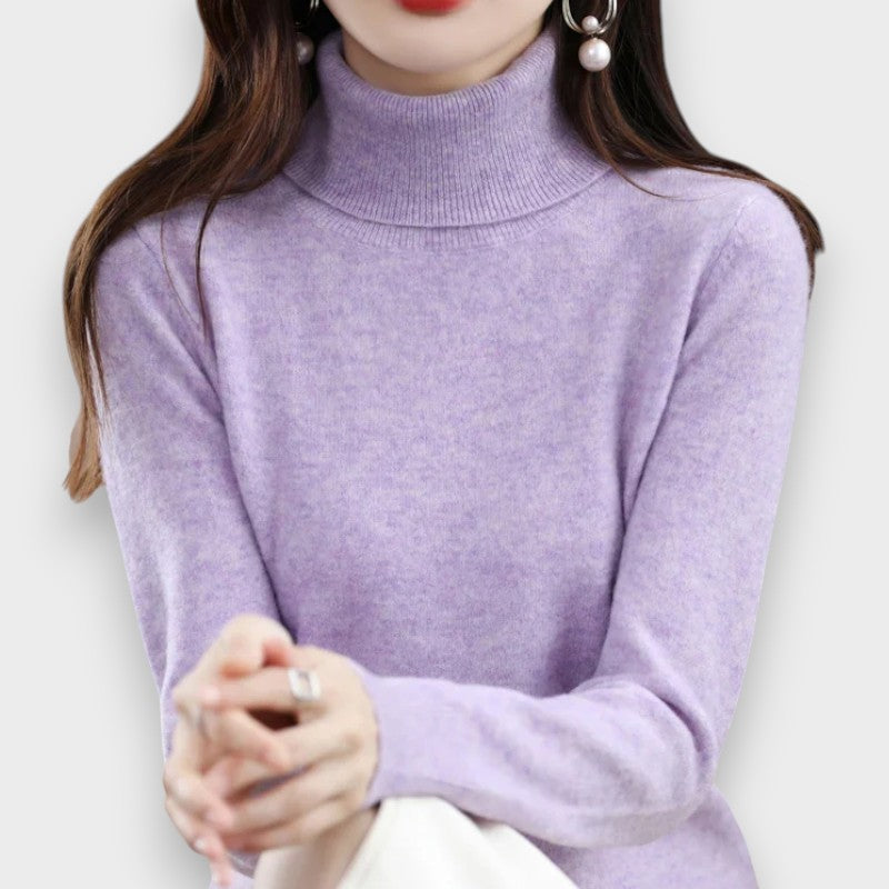 Zoey | Cashmere Rullekrave Sweater