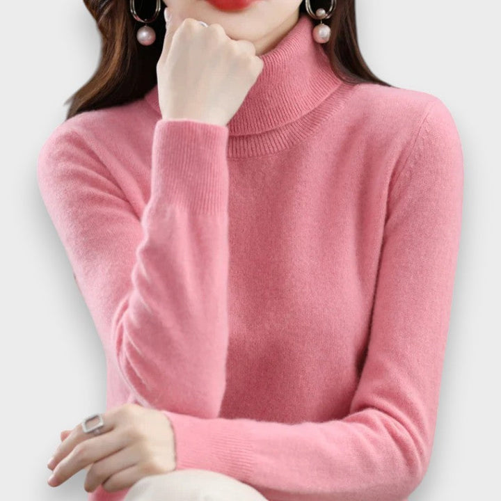 Zoey | Cashmere Rullekrave Sweater