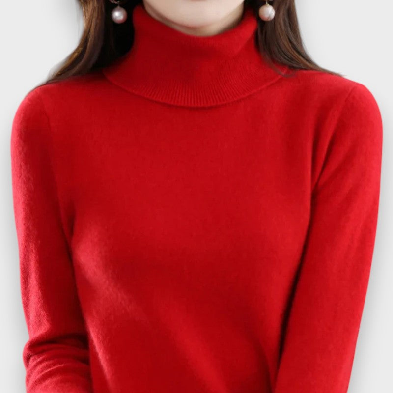Zoey | Cashmere Rullekrave Sweater