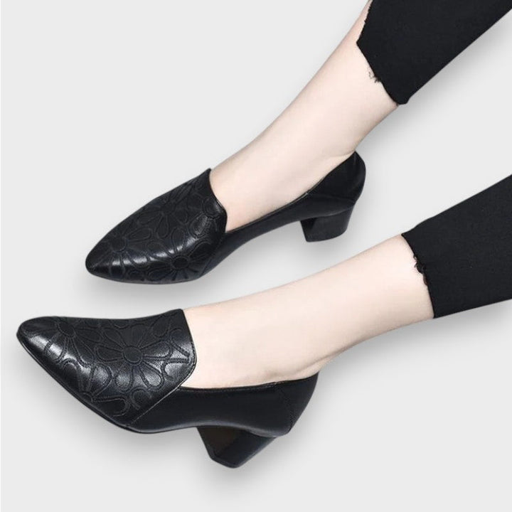 Nala | Bløde Pumps lavet af Vegansk Læder med Broderi