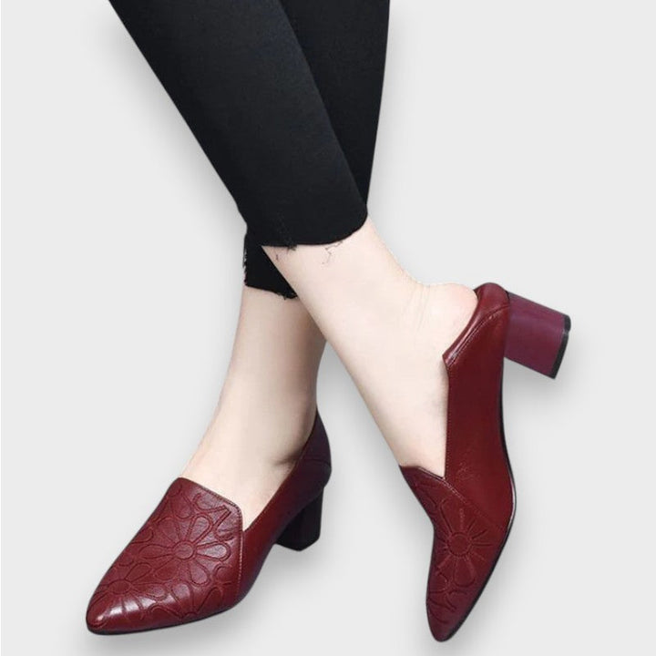 Nala | Bløde Pumps lavet af Vegansk Læder med Broderi