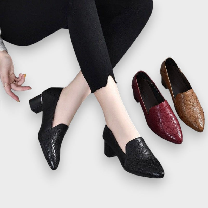 Nala | Bløde Pumps lavet af Vegansk Læder med Broderi