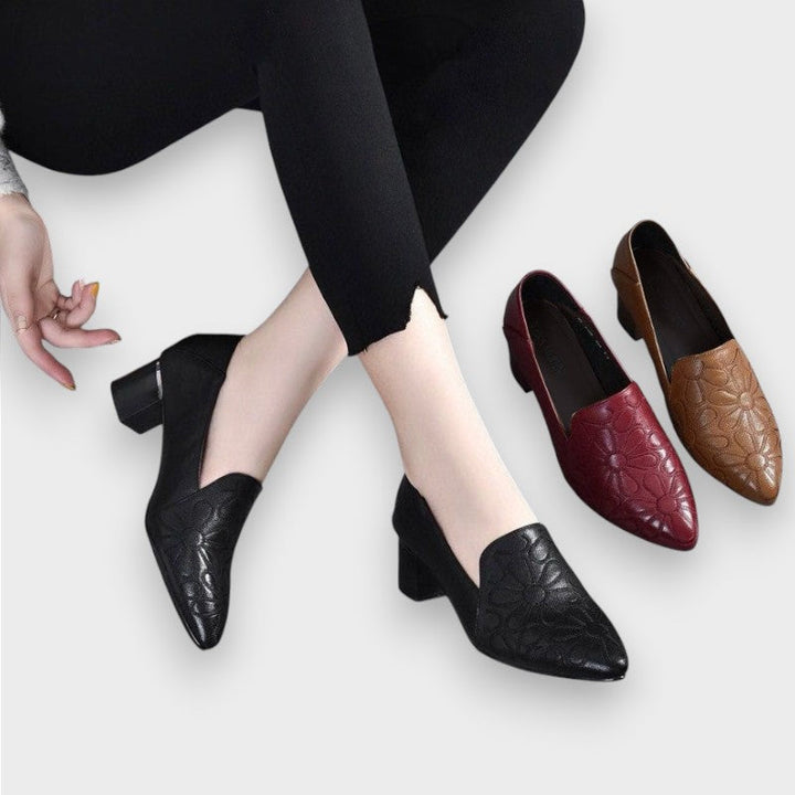 Nala | Bløde Pumps lavet af Vegansk Læder med Broderi