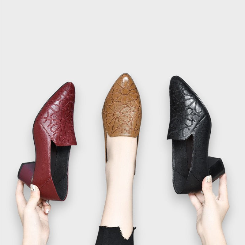 Nala | Bløde Pumps lavet af Vegansk Læder med Broderi