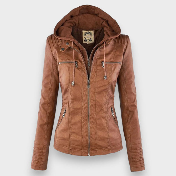 Leni | Læder Bikerjakke