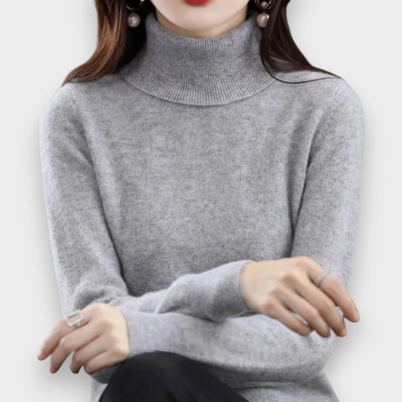 Zoey | Cashmere Rullekrave Sweater