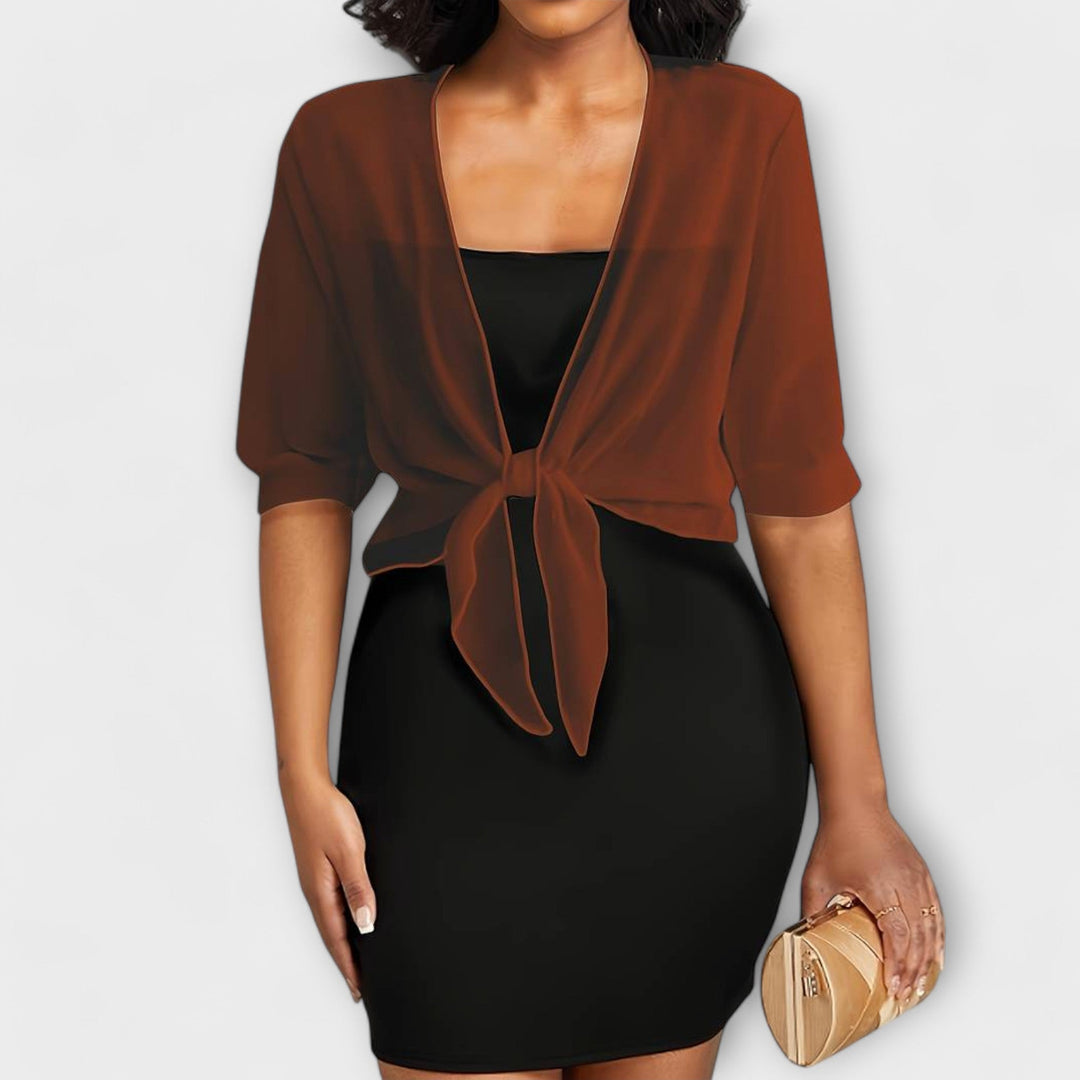 Olivia – Bluse med Åben Front