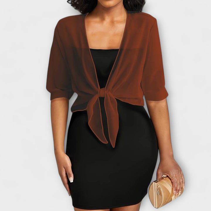 Olivia – Bluse med Åben Front