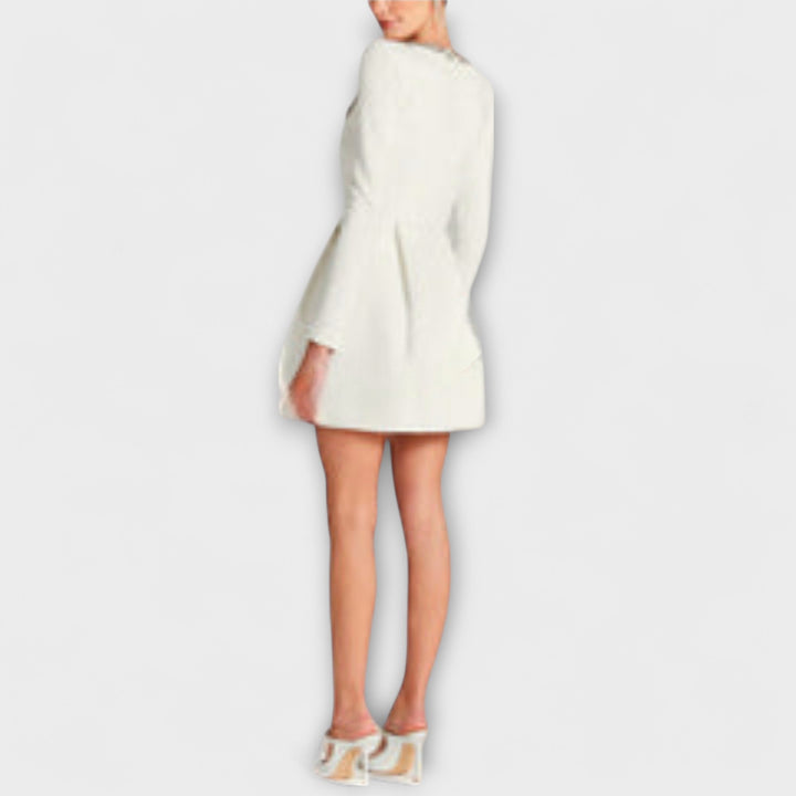 Wren - Velour Mini Kjole med Juvel Dekorationer