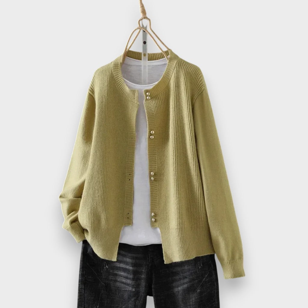 Malea | Cardigan med Perlemorsknapper