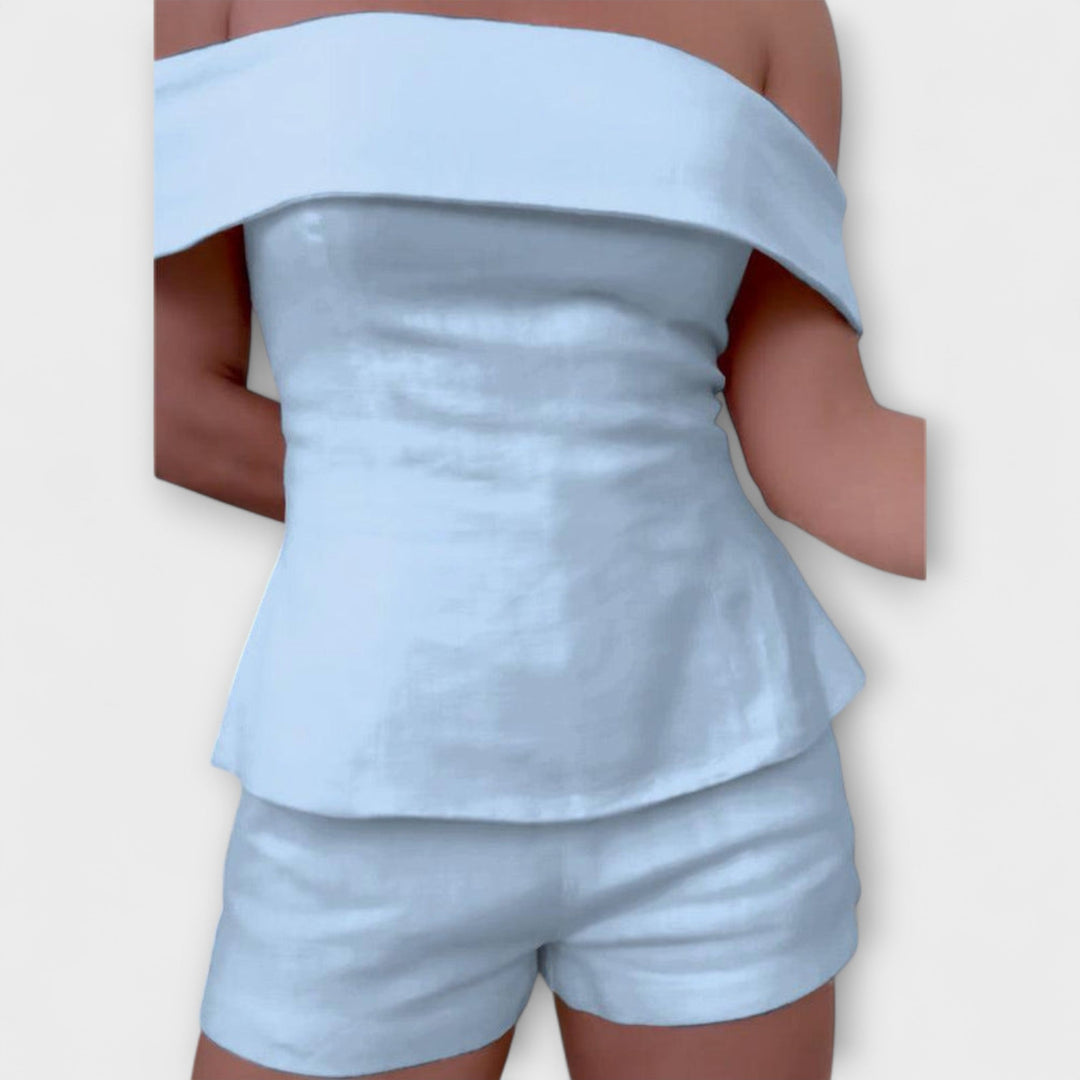 Olivia - Stilfuld Sæt i Bomuld-Linned