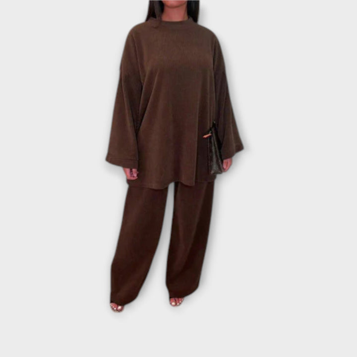 Ingrid - Plus Size Sæt - Ribbet Stil