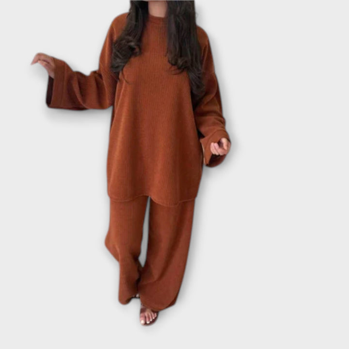 Ingrid - Plus Size Sæt - Ribbet Stil