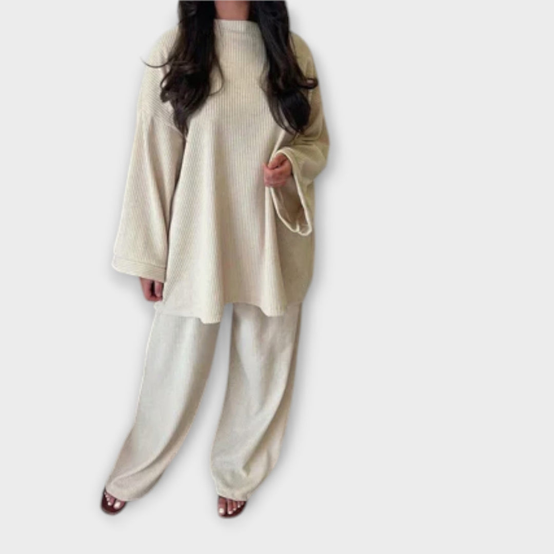 Ingrid - Plus Size Sæt - Ribbet Stil