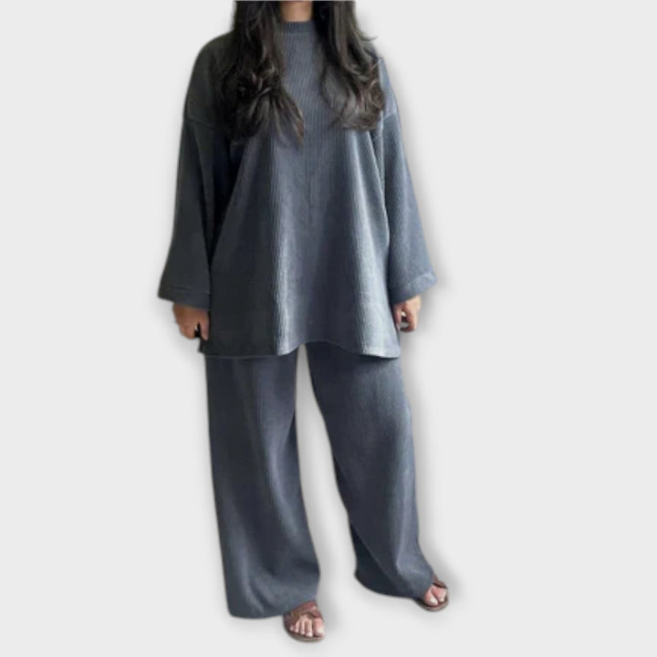 Ingrid - Plus Size Sæt - Ribbet Stil