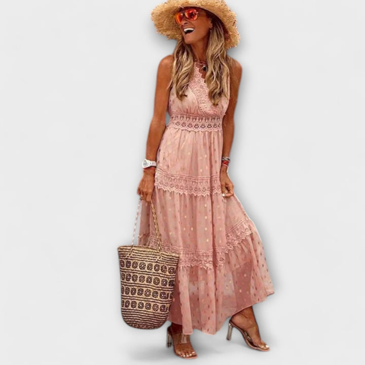 Lola - Maxi Kjole med Boho Blonde