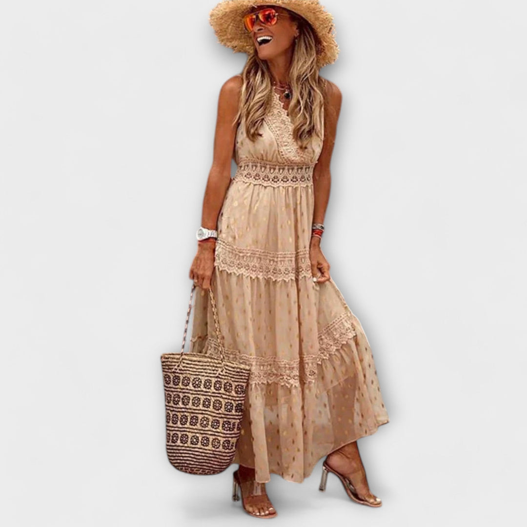 Lola - Maxi Kjole med Boho Blonde