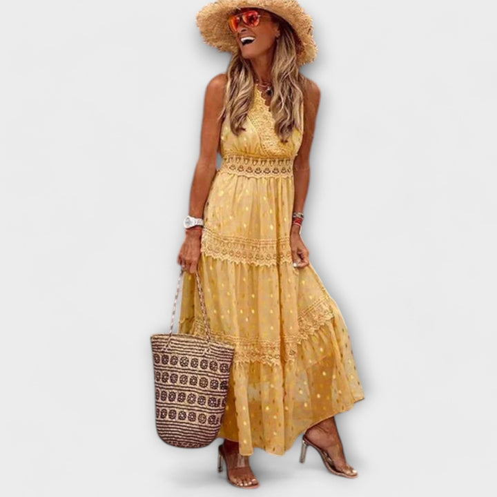 Lola - Maxi Kjole med Boho Blonde