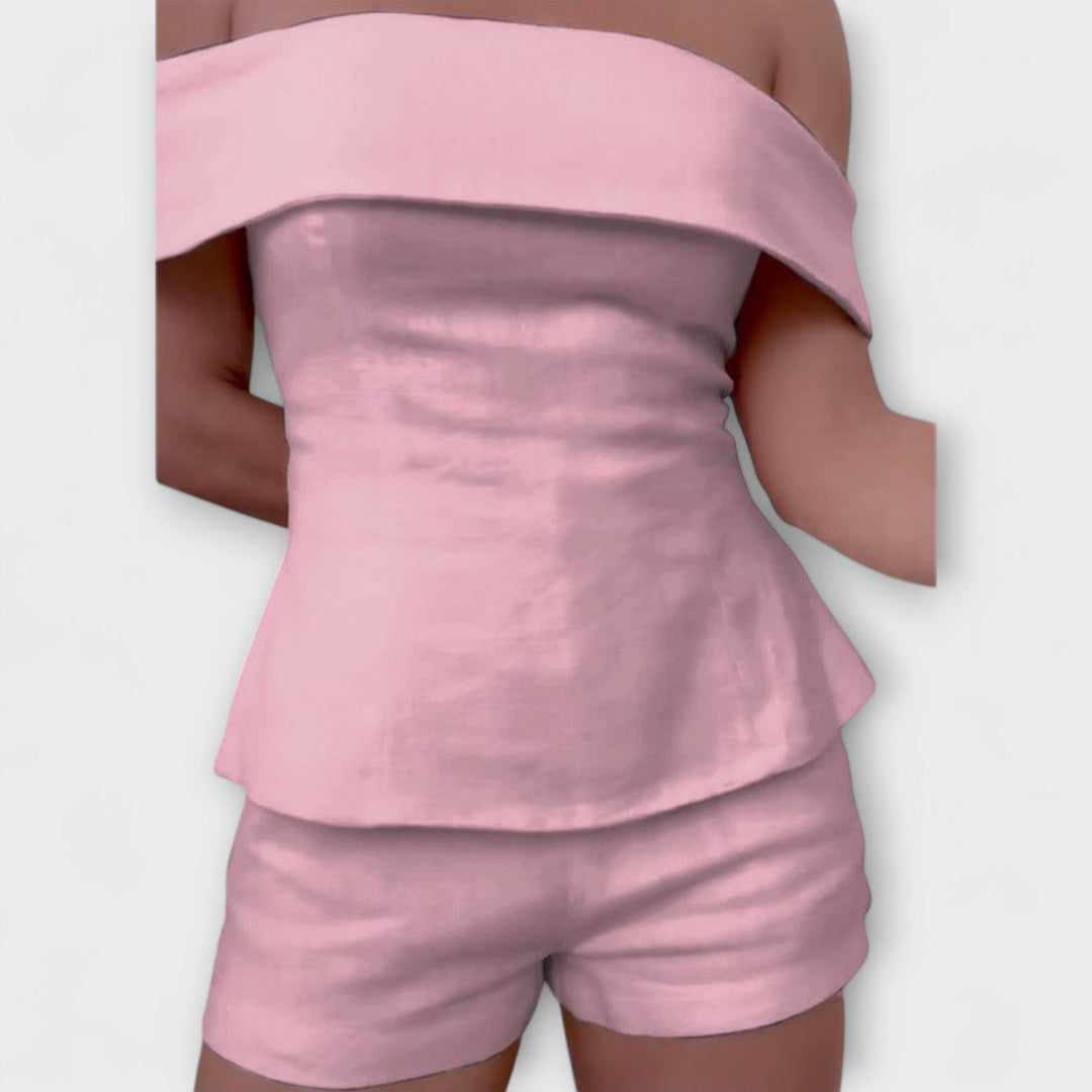 Olivia - Stilfuld Sæt i Bomuld-Linned