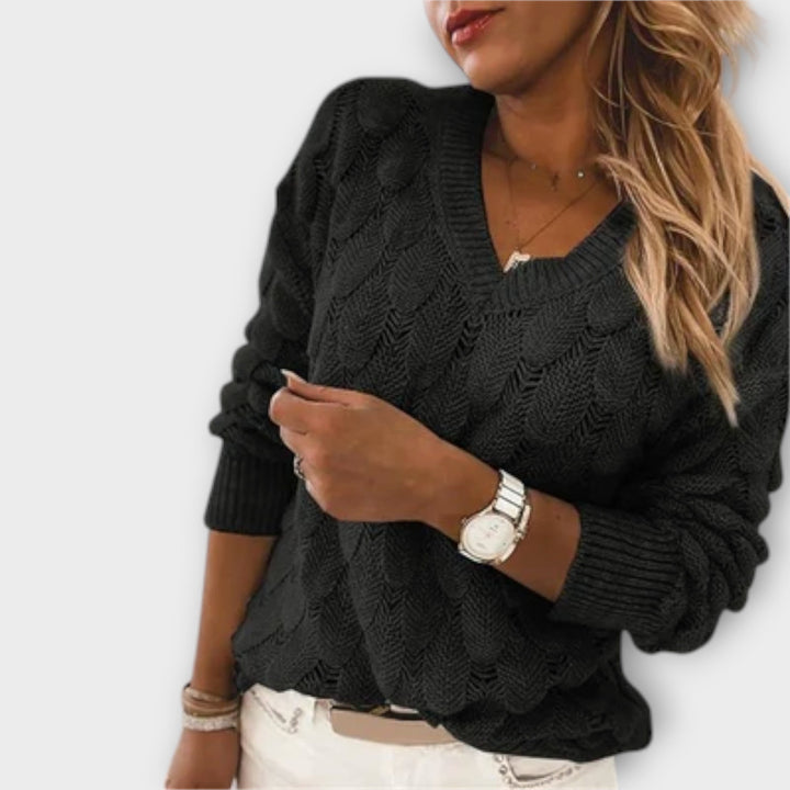 Noemier - E Pullover med V-Hals