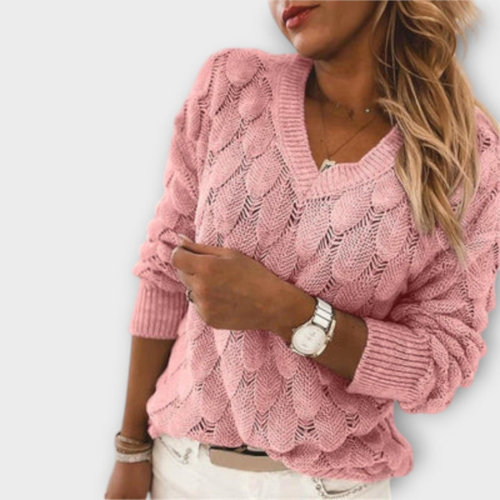 Noemier - E Pullover med V-Hals