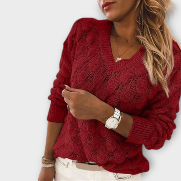 Noemier - E Pullover med V-Hals