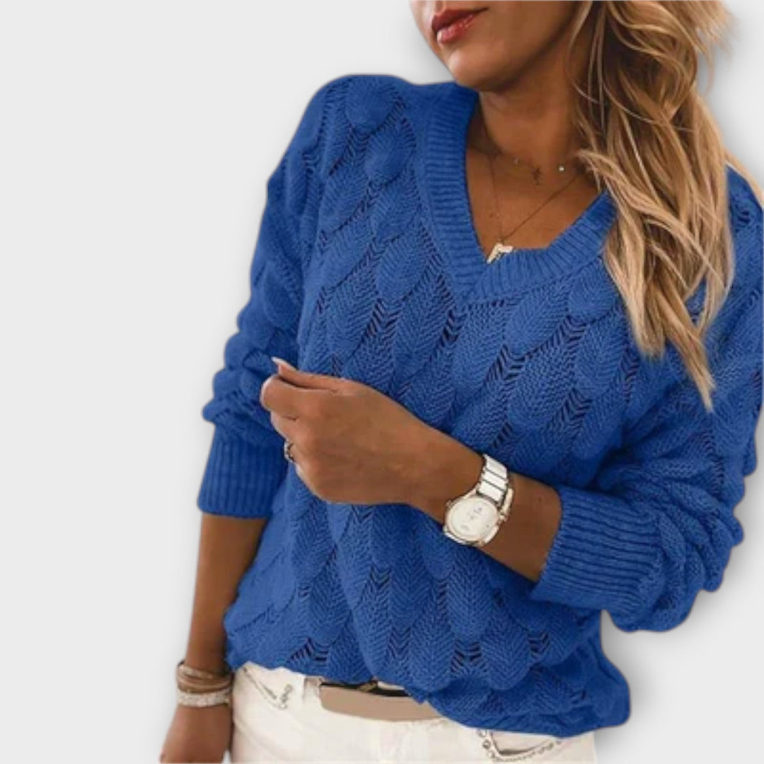Noemier - E Pullover med V-Hals