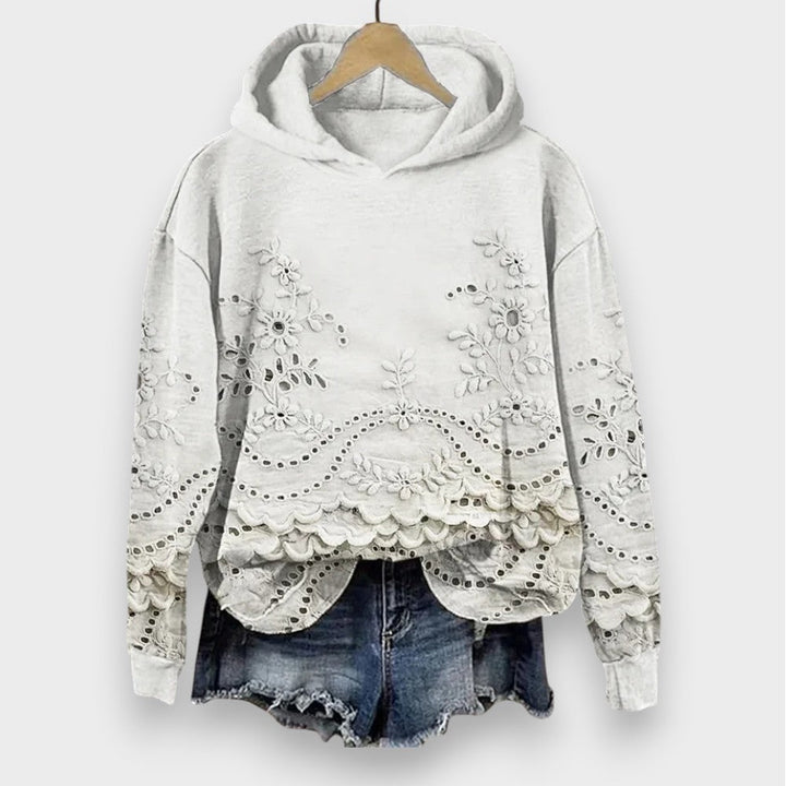 Alina | Pullover med Blonde Detaljer