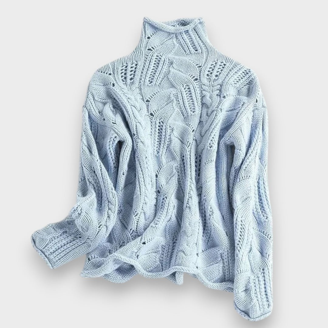 Kensia – Cashmere Sweater med Kabelstrik