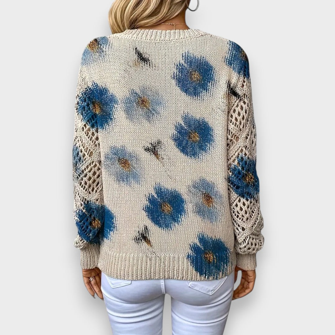 Carina | Delikat Blomster Sweater