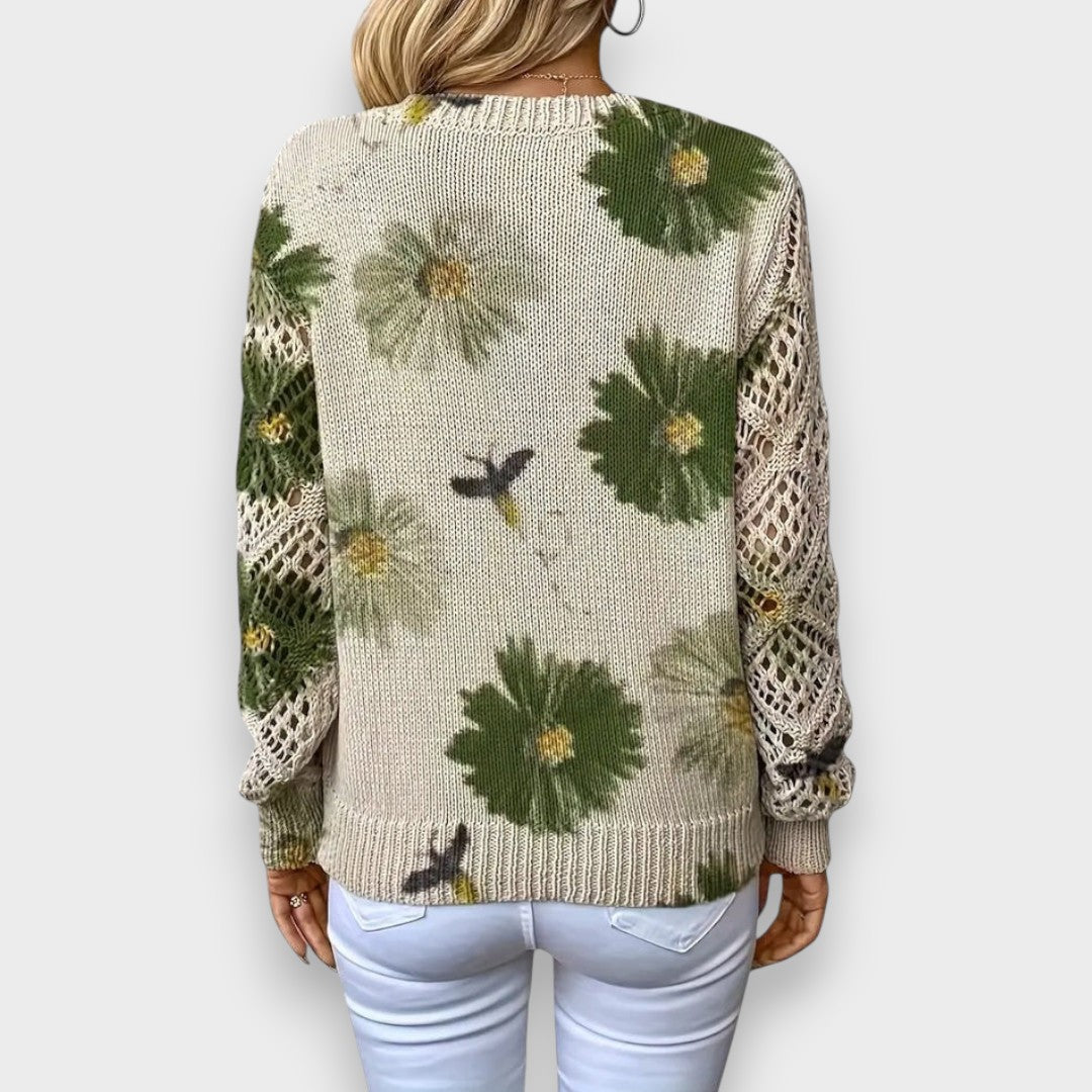 Carina | Delikat Blomster Sweater