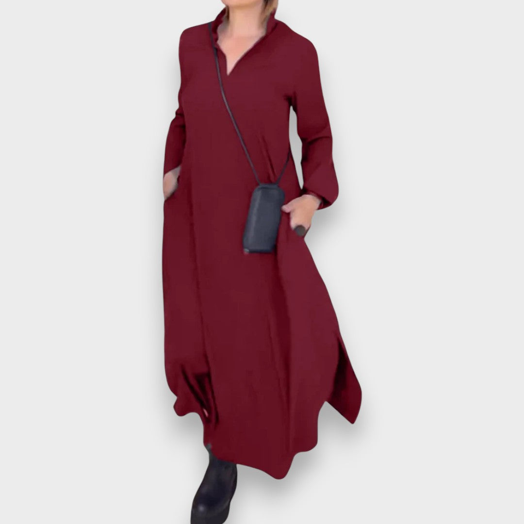 Cécile | Lang Kjole med Side Slids