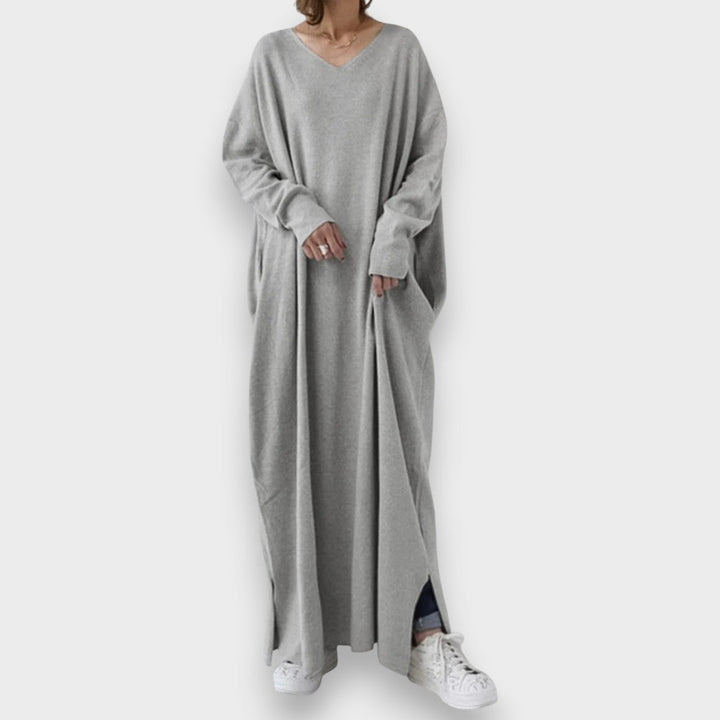 Estelle | Elegant Casual Kjole med V-Udskæring