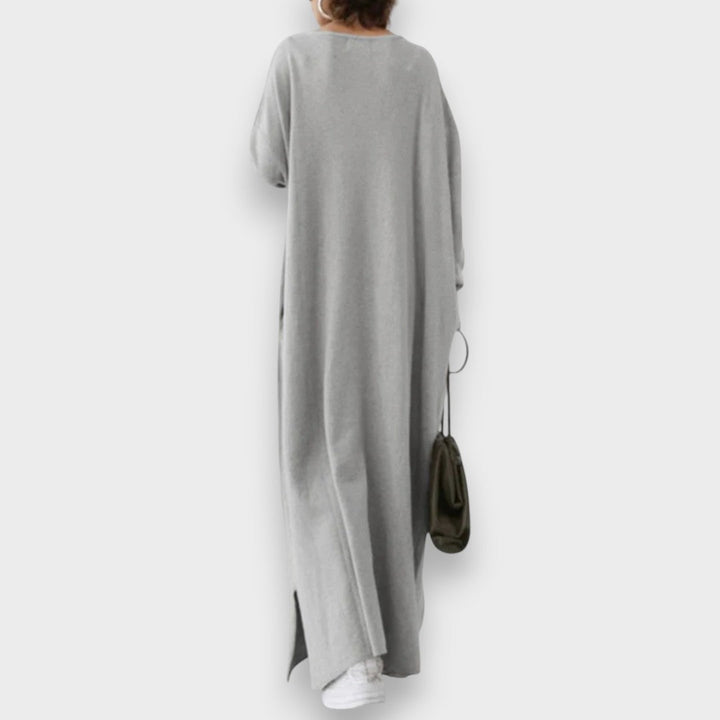 Estelle | Elegant Casual Kjole med V-Udskæring