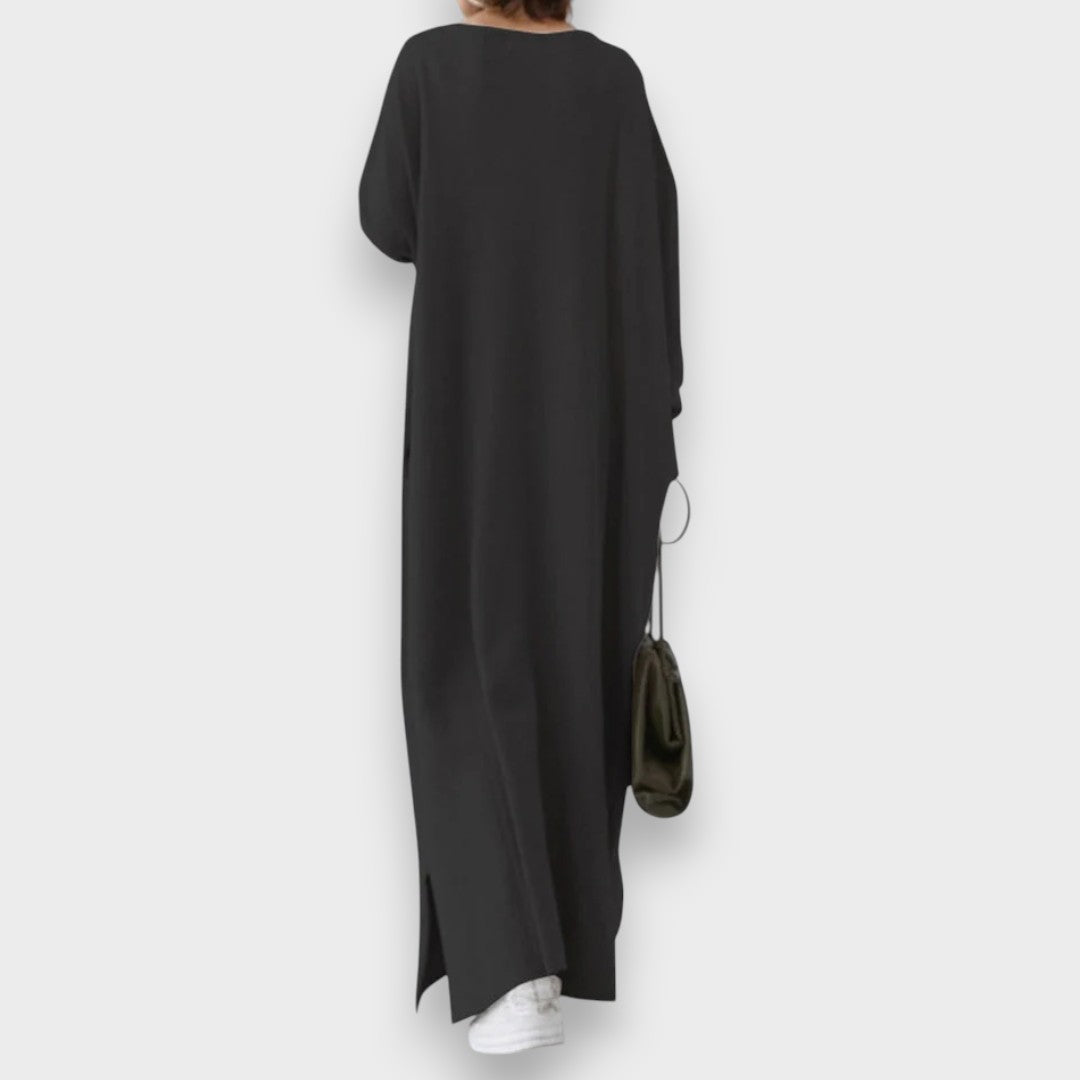 Estelle | Elegant Casual Kjole med V-Udskæring