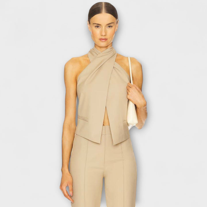 Juni – Crisscross Halterneck Top