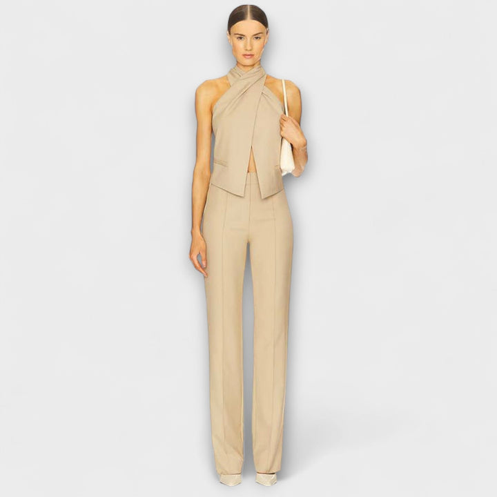 Juni – Crisscross Halterneck Top