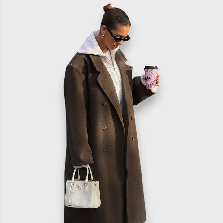 Viola | Oversized Frakke i Uldblanding