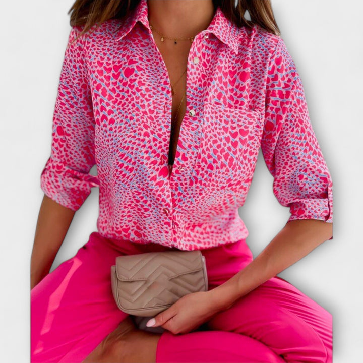 Bluse med Klassisk Krave