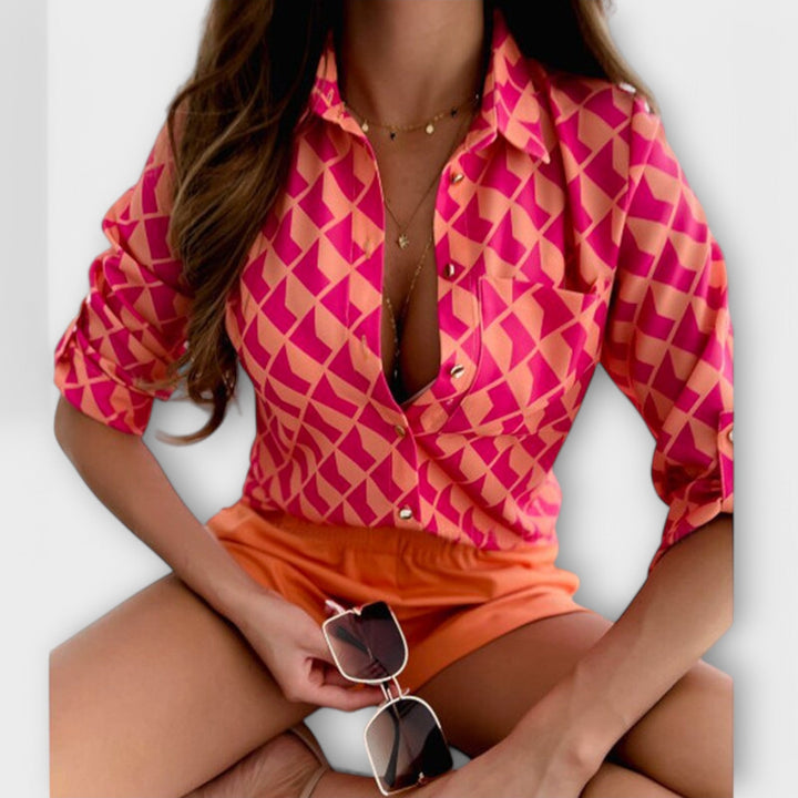 Bluse med Klassisk Krave